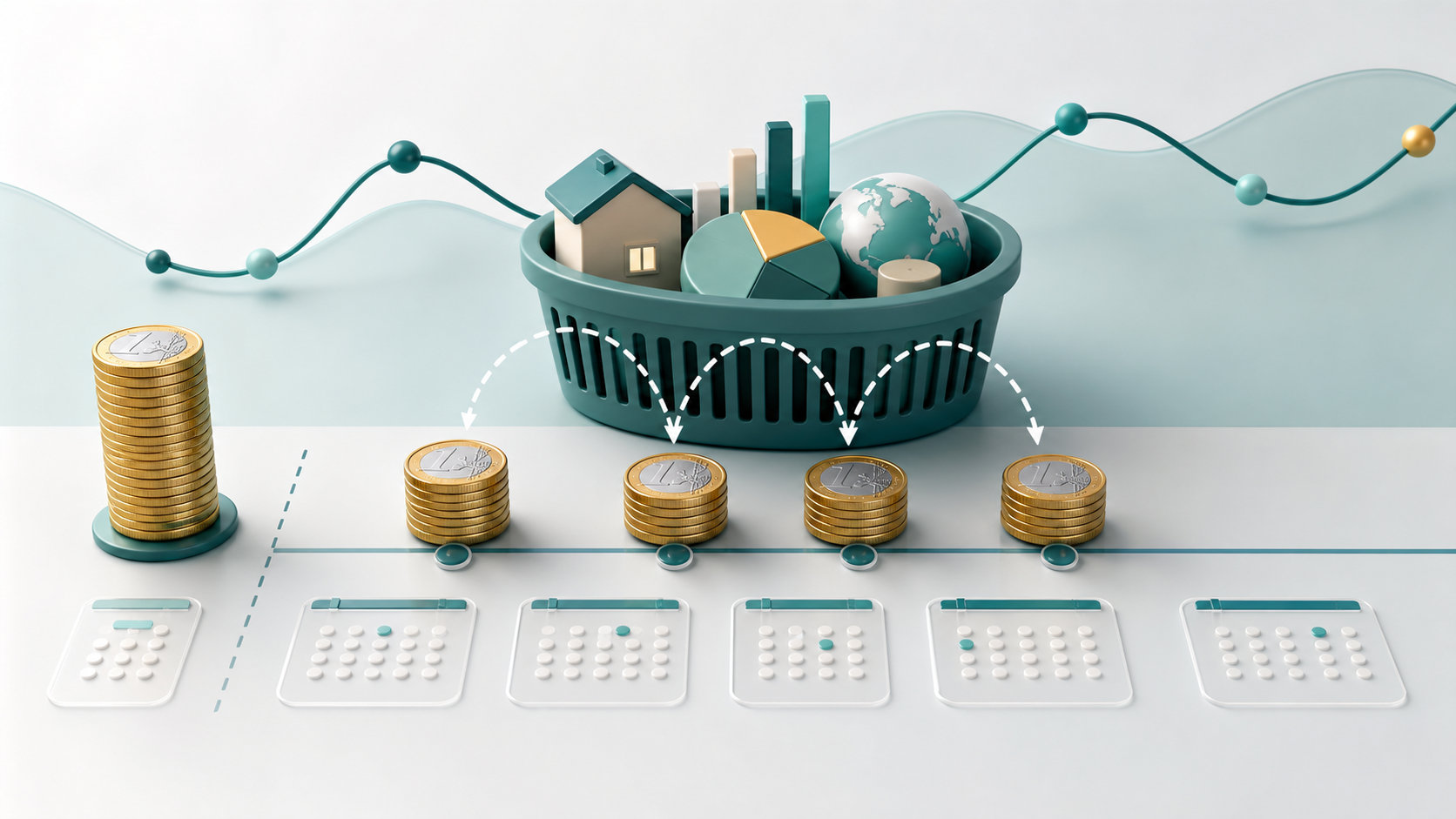 Dollar cost averaging met gelijke euro inleggen naast een lump sum keuze